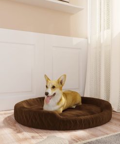 Krevet za pse smeđi 70 x 55 x 23 cm plišani