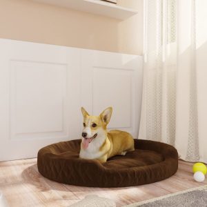 Krevet za pse smeđi 70 x 55 x 23 cm plišani