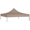 Krov za šator za zabave 3 x 3 m smeđe-sivi 270 g/m²