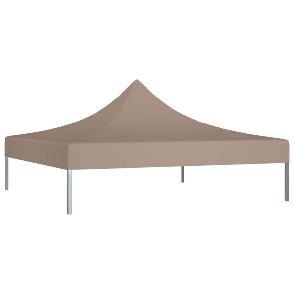 Krov za šator za zabave 3 x 3 m smeđe-sivi 270 g/m²