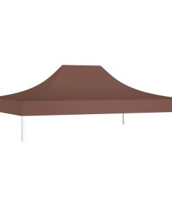 Krov za šator za zabave 4 x 3 m smeđi 270 g/m²