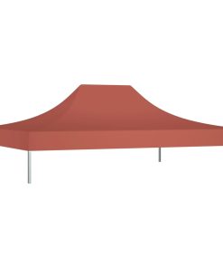 Krov za šator za zabave 4 x 3 m terakota 270 g/m²