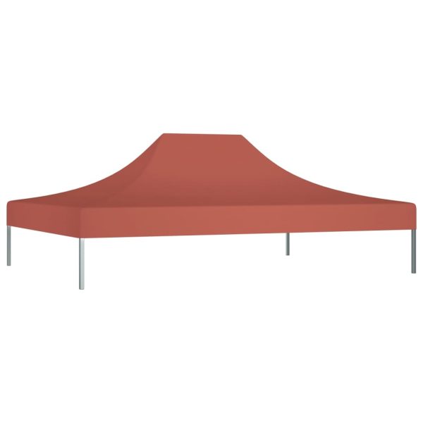 Krov za šator za zabave 4 x 3 m terakota 270 g/m²