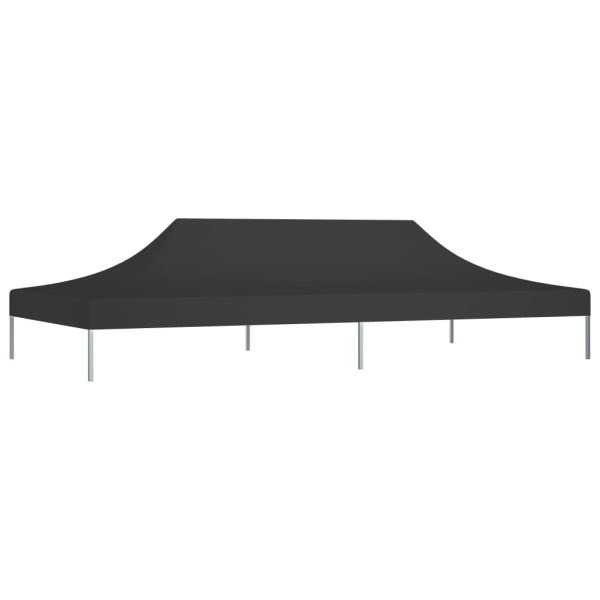 Krov za šator za zabave 6 x 3 m crni 270 g/m²