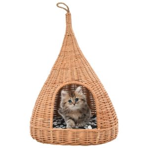 Kućica za mačke s jastukom tipi 40 x 60 cm od prirodne vrbe