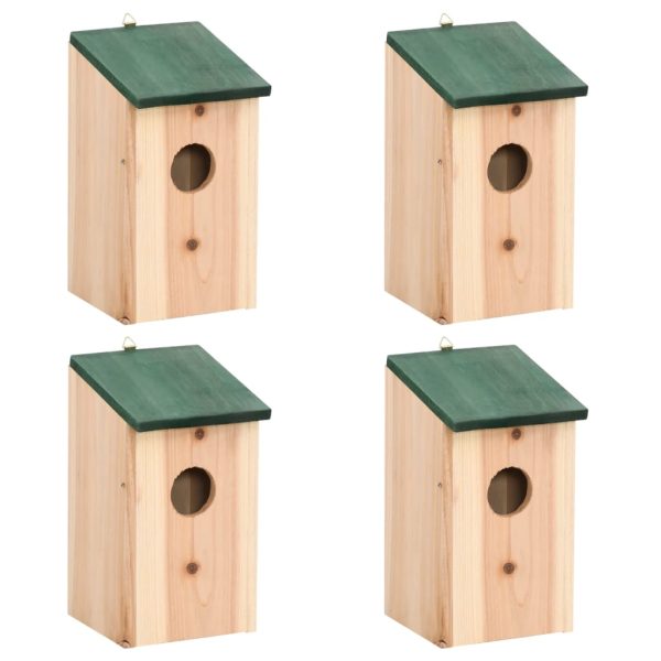 Kućice za ptice 4 kom drvene 12 x 12 x 22 cm