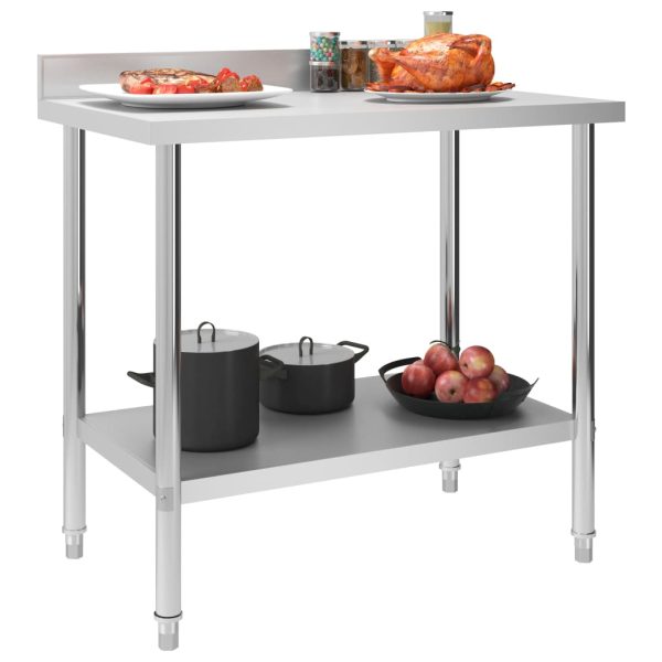 Kuhinjski radni stol 100 x 60 x 93 cm od nehrđajućeg čelika