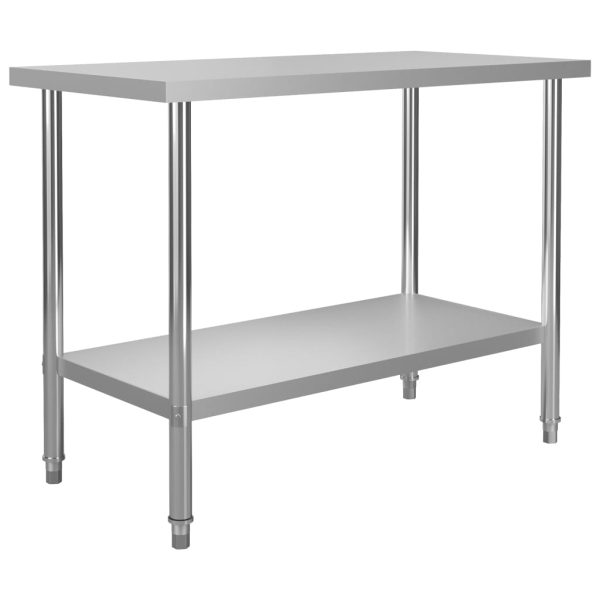 Kuhinjski radni stol 120 x 60 x 85 cm od nehrđajućeg čelika