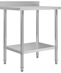 Kuhinjski radni stol 80 x 60 x 93 cm od nehrđajućeg čelika