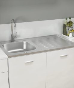 Kuhinjski sudoper srebrni 1000x600x155 mm od nehrđajućeg čelika