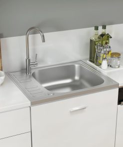Kuhinjski sudoper srebrni 500x600x155 mm od nehrđajućeg čelika