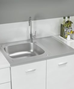 Kuhinjski sudoper srebrni 800x600x155 mm od nehrđajućeg čelika