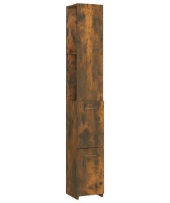 Kupaonski ormarić boja dimljenog hrasta 25 x 25 x 170 cm drveni