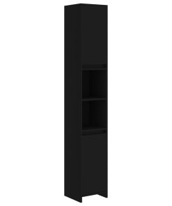 Kupaonski ormarić crni 30 x 30 x 183
