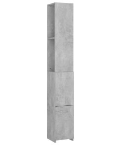 Kupaonski ormarić siva boja betona 25 x 25 x 170 cm od iverice