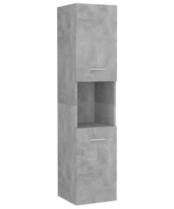 Kupaonski ormarić siva boja betona 30 x 30 x 130 cm od iverice