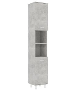Kupaonski ormarić siva boja betona 30 x 30 x 179 cm od iverice