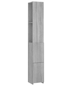 Kupaonski ormarić sivi hrast 25x25x170 cm konstruirano drvo