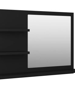 Kupaonsko ogledalo crno 60 x 10