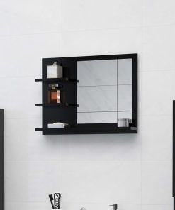 Kupaonsko ogledalo crno 60 x 10