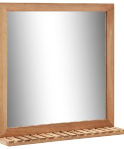 Kupaonsko ogledalo od masivne orahovine 60 x 12 x 62 cm
