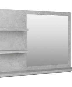 Kupaonsko ogledalo siva boja betona 60 x 10