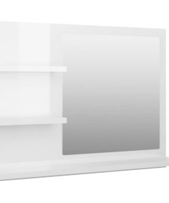 Kupaonsko ogledalo visoki sjaj bijelo 60x10