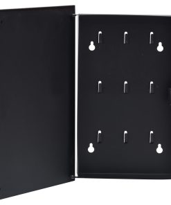 Kutija za ključeve s magnetnom pločom crna 30 x 20 x 5
