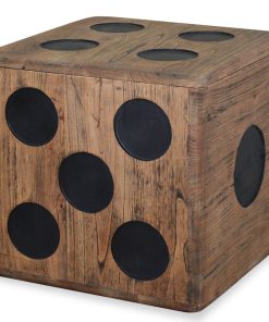 Kutija za pohranu od drva mindi 40 x 40 x 40 cm dizajn kocke