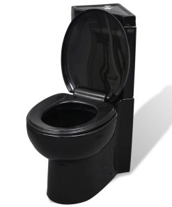 Kutna crna WC školjka od keramike