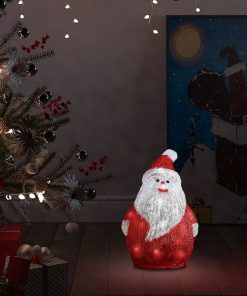 LED božićna akrilna figura Djeda Mraza unutarnja i vanjska 28cm