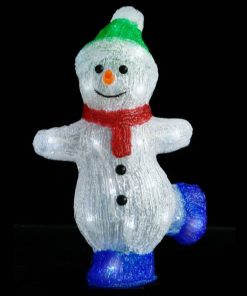 LED božićna akrilna figura snjegovića unutarnja i vanjska 30 cm