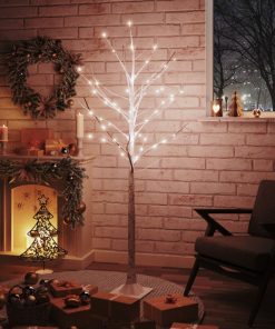 LED drvo bijele breze s 96 toplih bijelih LED žarulja 180 cm