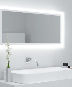 LED kupaonsko ogledalo bijelo 100x8
