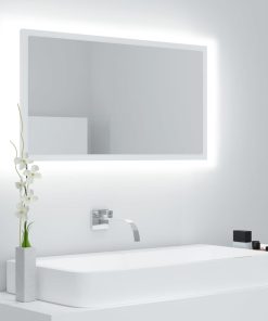LED kupaonsko ogledalo bijelo 80 x 8