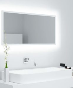 LED kupaonsko ogledalo bijelo 90 x 8