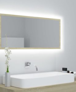 LED kupaonsko ogledalo boja hrasta sonome 100x8