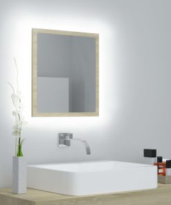LED kupaonsko ogledalo boja hrasta sonome 40x8