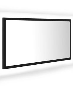 LED kupaonsko ogledalo crno 80x8