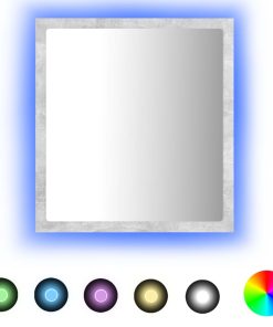 LED kupaonsko ogledalo siva boja betona 40x8