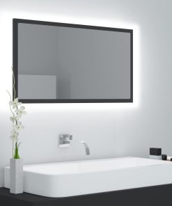 LED kupaonsko ogledalo sivo 80x8