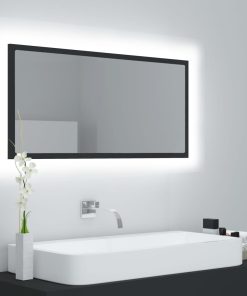 LED kupaonsko ogledalo sivo 90x8