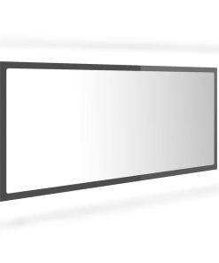 LED kupaonsko ogledalo visoki sjaj sivo 100x8