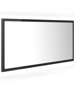 LED kupaonsko ogledalo visoki sjaj sivo 90x8