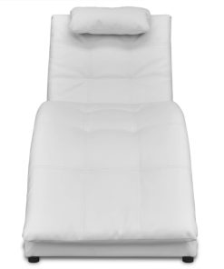Ležaj od umjetne kože sa jastukom bijeli