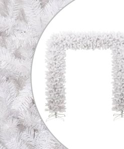 Luk od božićnih drvca bijeli 240 cm