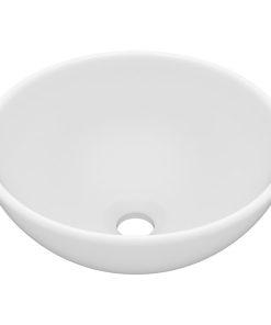 Luksuzni okrugli umivaonik mat bijeli 32