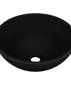 Luksuzni okrugli umivaonik mat crni 32