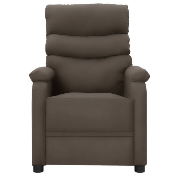 Masažna fotelja od umjetne kože siva