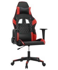 Masažna igraća stolica crno-crvena od umjetne kože